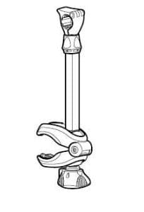 Bike Arm 302 mm 30 torque knob Black