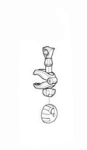 Bike arm short 122 mm without lock